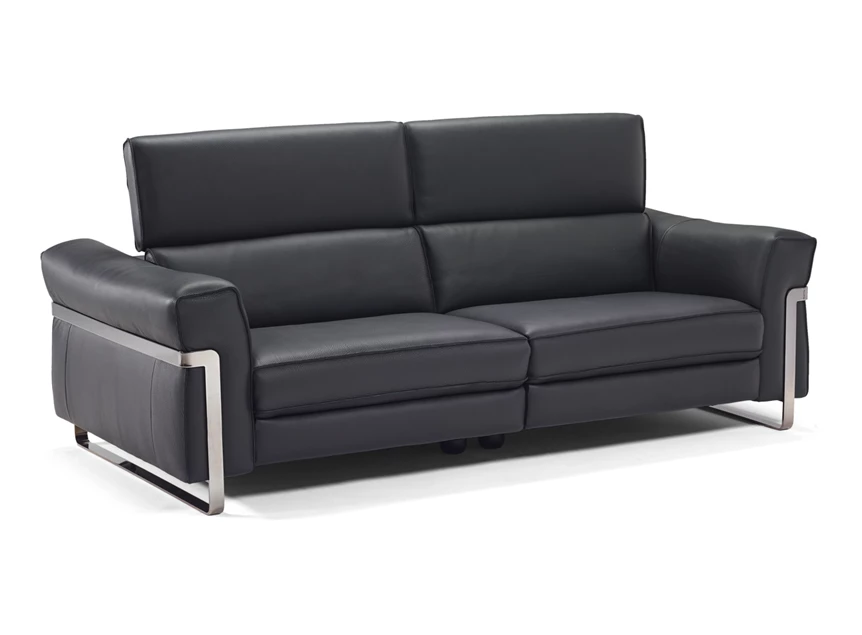 Hoofdsteunen verstelbaar Canapé 3-zit Fidelio 2907 leder zwart Natuzzi Italia
