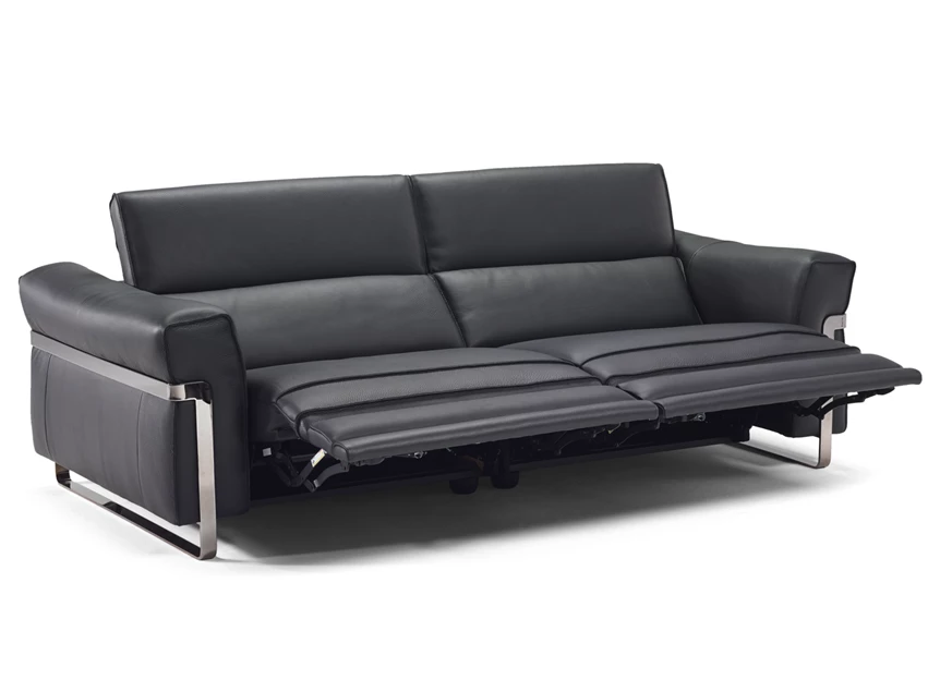 Elektrische relaxen Canapé 3-zit Fidelio 2907 leder zwart Natuzzi Italia