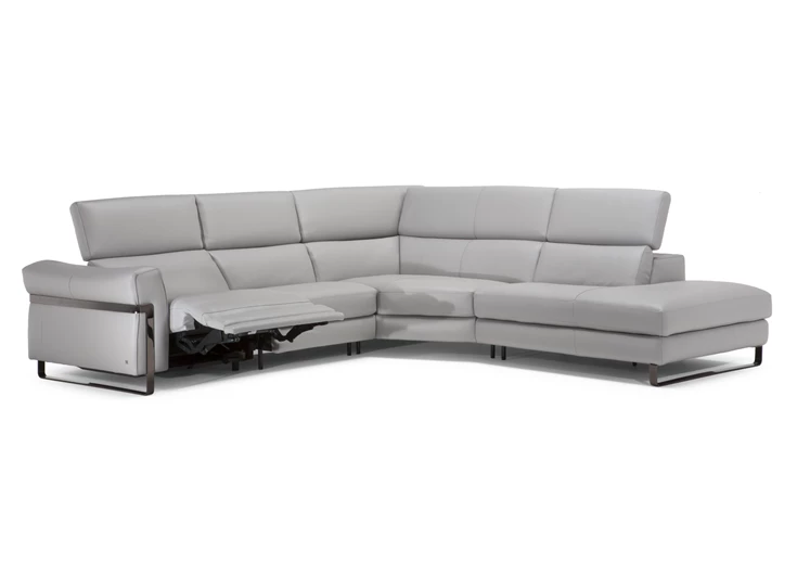 Relax open Hoekzetel Fidelio 2907 open eiland leder grijs Natuzzi Italia