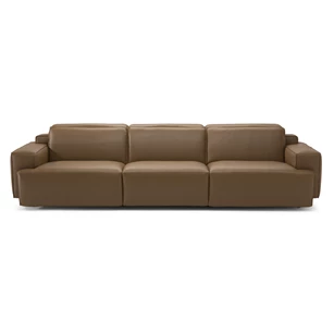 Canapé grote 3-zit Iago 2954 leder camel Natuzzi Italia