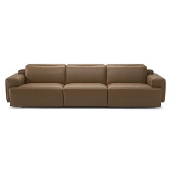 Canapé grote 3-zit Iago 2954 leder camel Natuzzi Italia