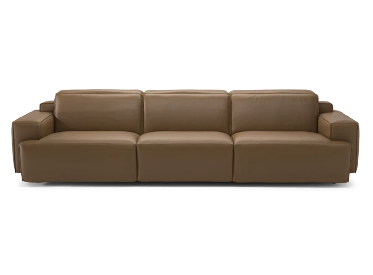 Canapé grote 3-zit Iago 2954 leder camel Natuzzi Italia