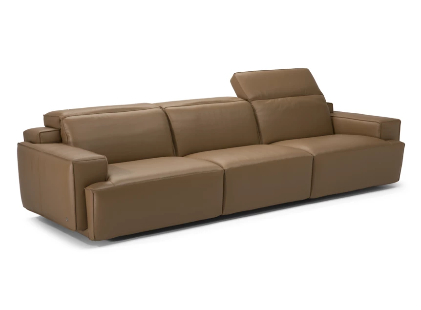Hoofdsteun recht Canapé grote 3-zit Iago 2954 leder camel Natuzzi Italia