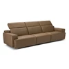 Verstelbare hoofdsteunen Canapé grote 3-zit Iago 2954 leder camel Natuzzi Italia