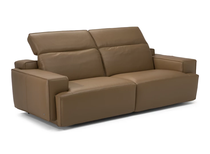 Verstelbare hoofdsteunen Canapé 3-zit Iago 2954 leder camel Natuzzi Italia