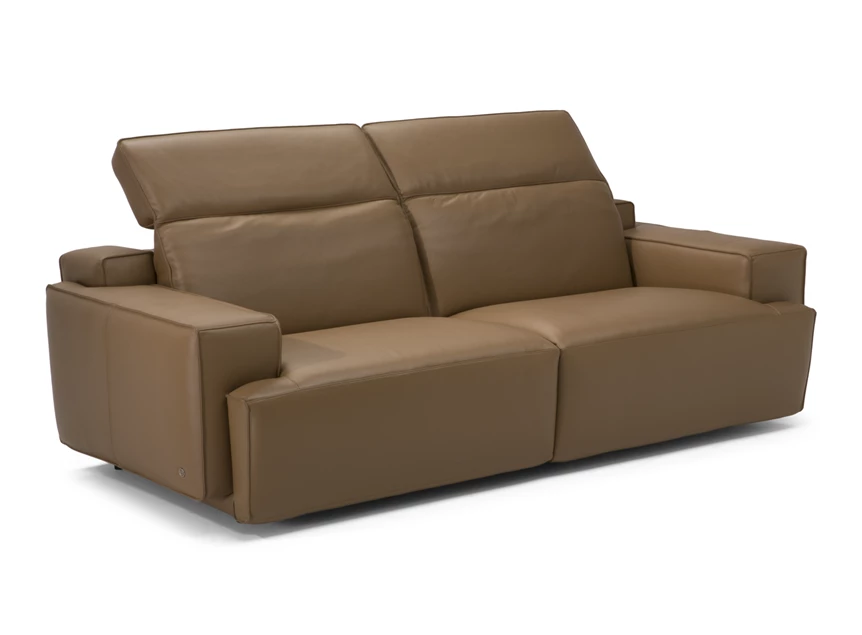 Verstelbare hoofdsteunen Canapé 3-zit Iago 2954 leder camel Natuzzi Italia
