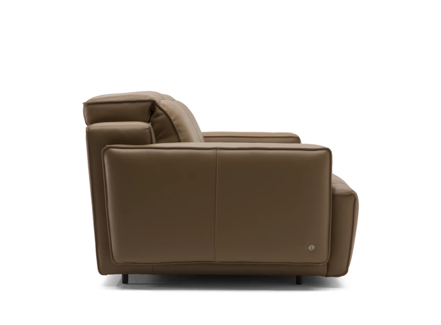 Zijkant Canapé 3-zit Iago 2954 leder camel Natuzzi Italia