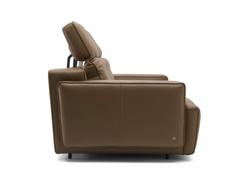 Zijkant hoofdsteun omhoog Canapé 3-zit Iago 2954 leder camel Natuzzi Italia