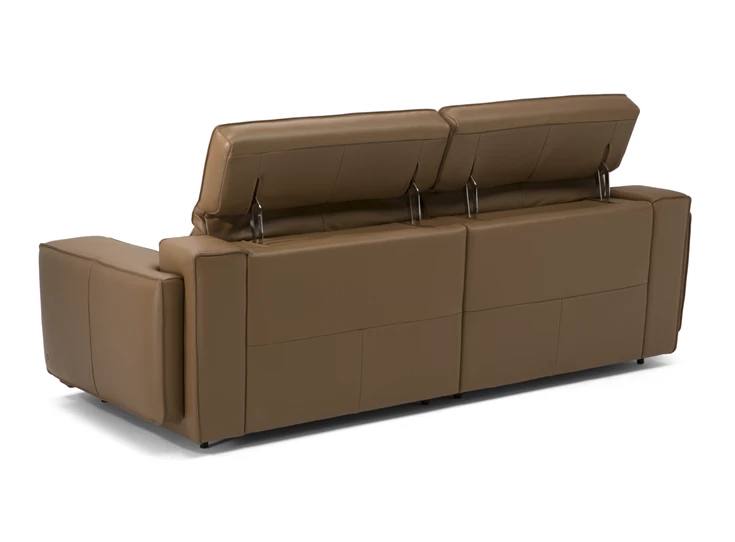 Verstelde hoofdsteunen Canapé 3-zit Iago 2954 leder camel Natuzzi Italia