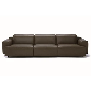 Grote canapé 3-zit Iago 2954 leder antraciet Natuzzi Italia