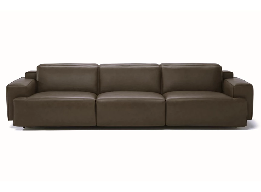 Grote canapé 3-zit Iago 2954 leder antraciet Natuzzi Italia