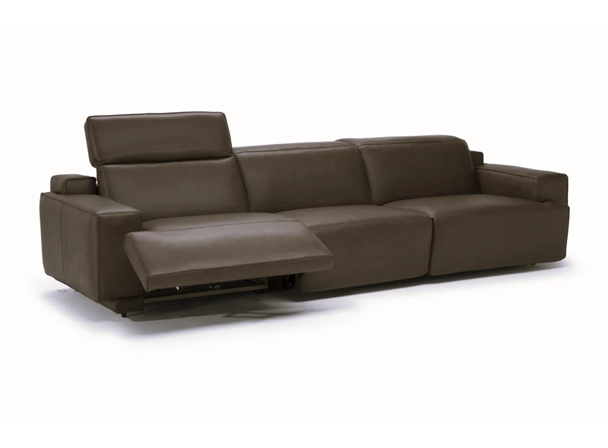 Relax open Grote canapé 3-zit Iago 2954 leder antraciet Natuzzi Italia