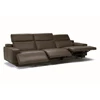Elektrische relaxen Grote canapé 3-zit Iago 2954 leder antraciet Natuzzi Italia