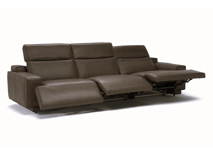 Elektrische relaxen Grote canapé 3-zit Iago 2954 leder antraciet Natuzzi Italia