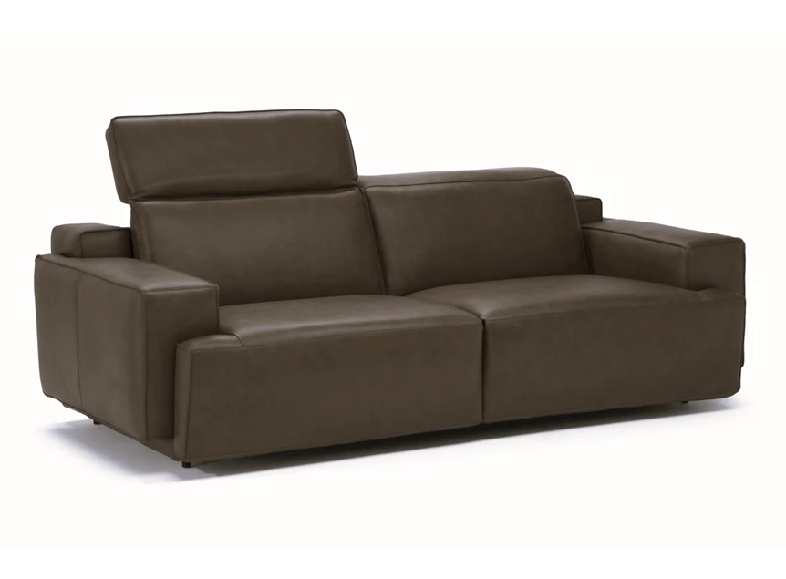 Verstelbare hoofdsteunen Canapé sofa 3-zit Iago 2954 leder antraciet Natuzzi Italia