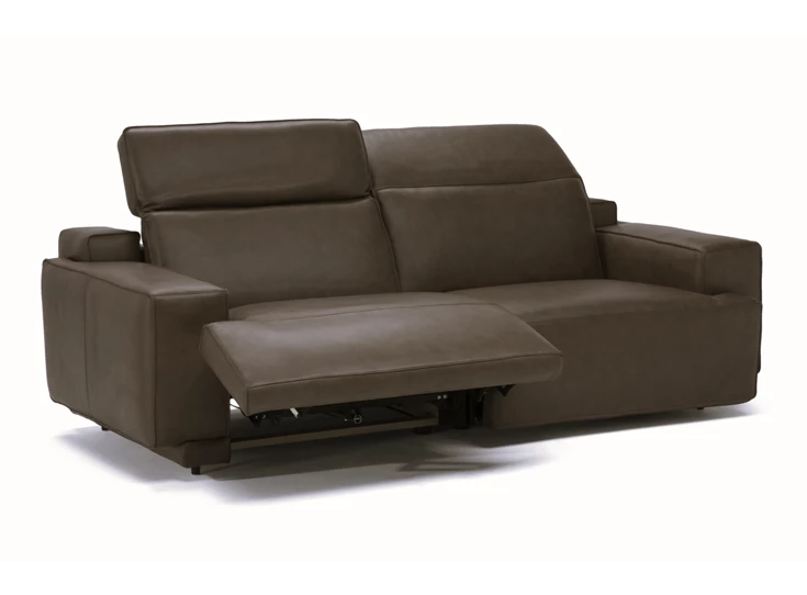 Elektrische relaxen Canapé sofa 3-zit Iago 2954 leder antraciet Natuzzi Italia