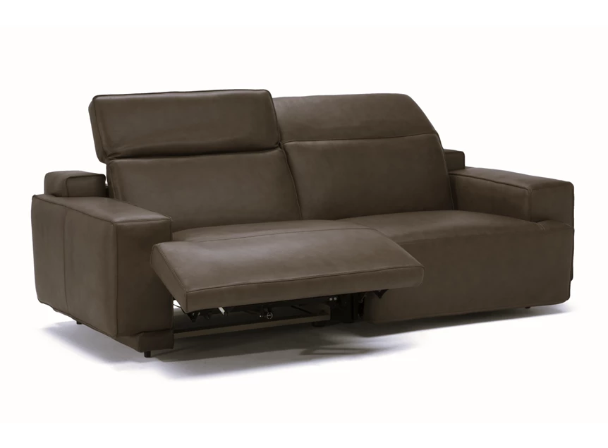 Elektrische relaxen Canapé sofa 3-zit Iago 2954 leder antraciet Natuzzi Italia