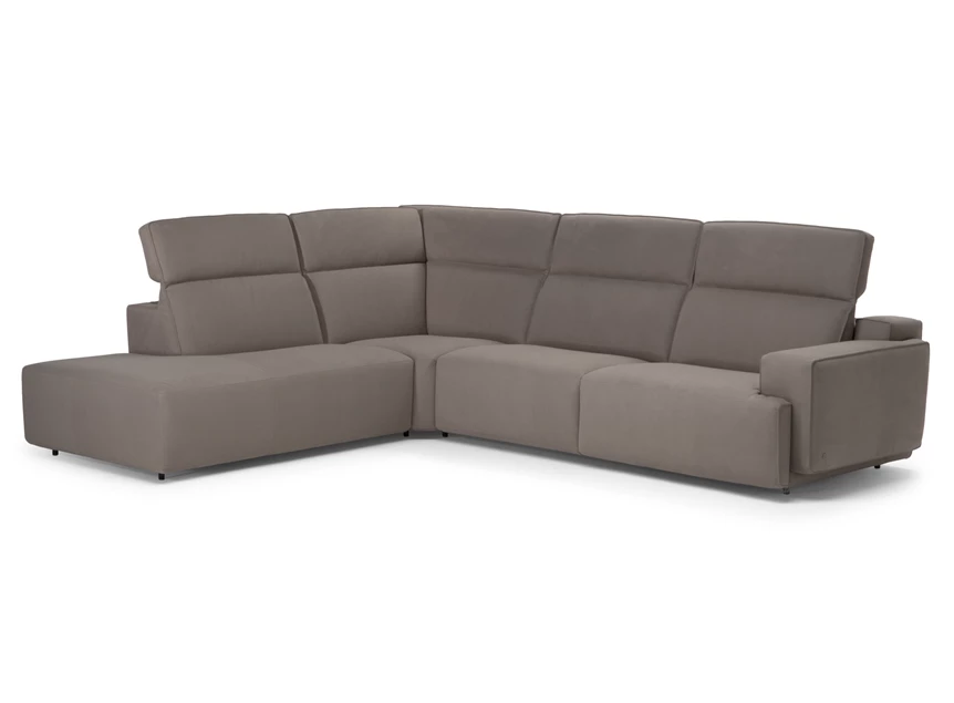 Verstelbare hoofdsteunen Hoeksalon Iago 2954 stof grijs Natuzzi Italia