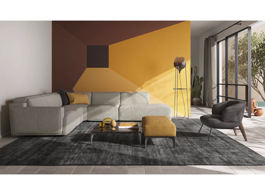 Sfeerfoto Hoeksalon Iago 2954 stof grijs Natuzzi Italia