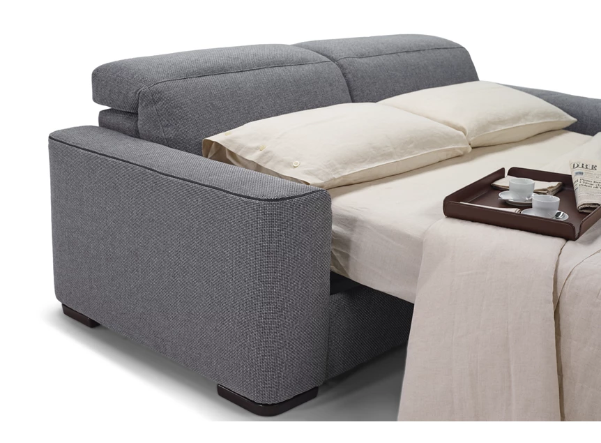 Detail Slaapbank zetelbed Diesis 2828 stof grijs Natuzzi Italia