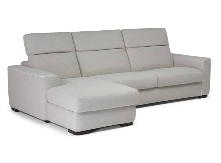 Verstelbare hoofdsteunen Slaapbank Diesis 2828 stof lichtgrijs Natuzzi Italia