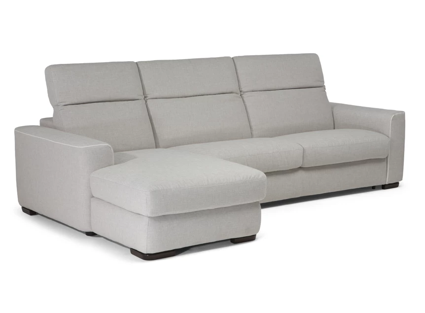 Verstelbare hoofdsteunen Slaapbank Diesis 2828 stof lichtgrijs Natuzzi Italia