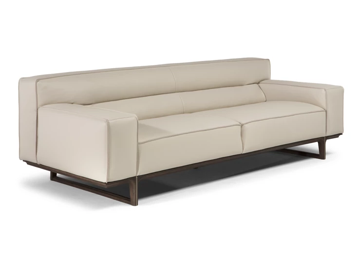 Zijkant Sofa canapé Kendo 3032 leder beige Natuzzi Italia