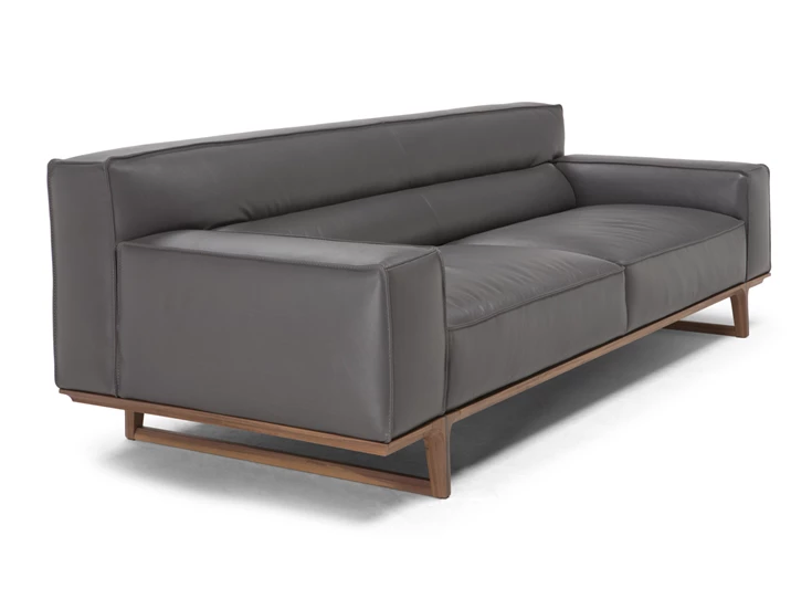 Zijkant Sofa canapé Kendo 3032 leder grijs Natuzzi Italia