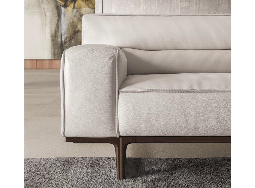 Detail Sofa canapé Kendo 3032 leder beige Natuzzi Italia