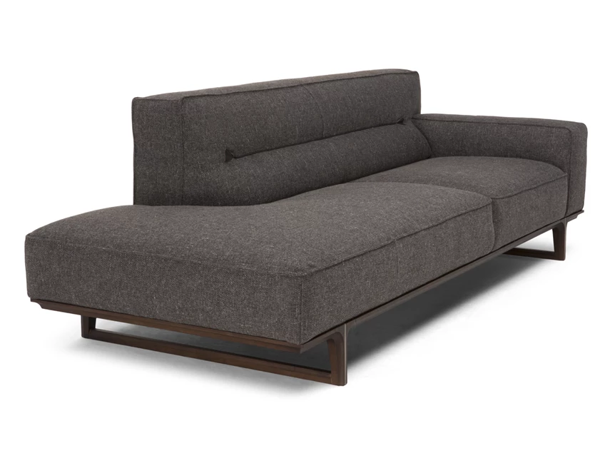 Zijkant Canapé ottoman Kendo 3032 stof donkergrijs Natuzzi Italia
