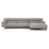 Zetel met longchair Kendo 3032 stof grijs Natuzzi Italia