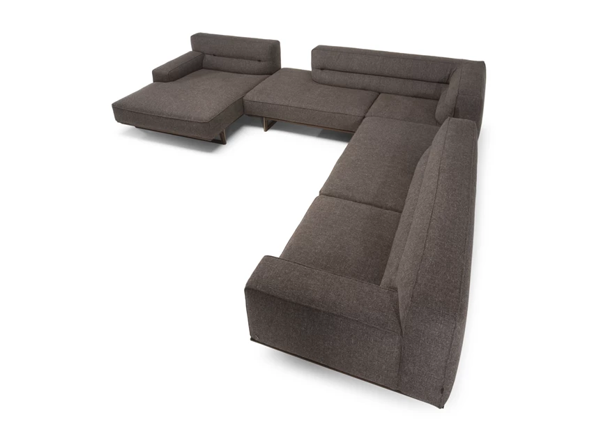 Bovenkant Hoeksalon Kendo 3032 stof antraciet Natuzzi Italia