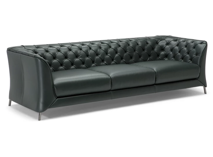 Canapé grote 3-zit La Scala 3000 leder donkergroen Natuzzi Italia