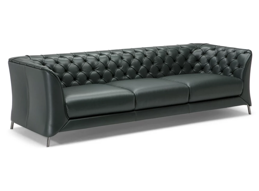 Canapé grote 3-zit La Scala 3000 leder donkergroen Natuzzi Italia