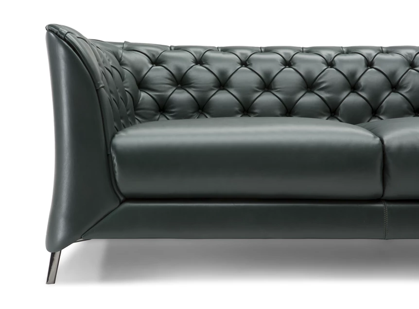 Zitvlak Canapé grote 3-zit La Scala 3000 leder donkergroen Natuzzi Italia