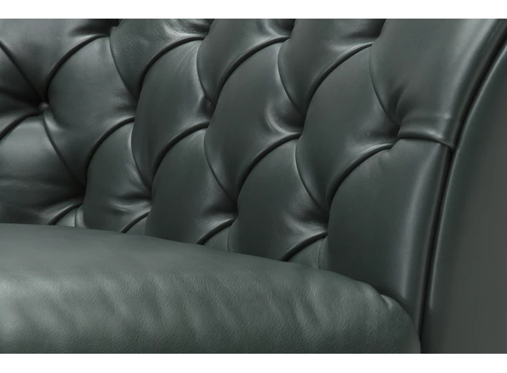 Stiksels Canapé grote 3-zit La Scala 3000 leder donkergroen Natuzzi Italia