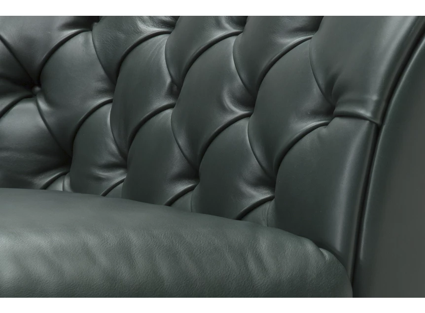 Stiksels Canapé grote 3-zit La Scala 3000 leder donkergroen Natuzzi Italia