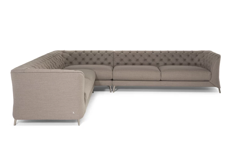 Front Hoeksalon La Scala 3000 stof grijs Natuzzi Italia