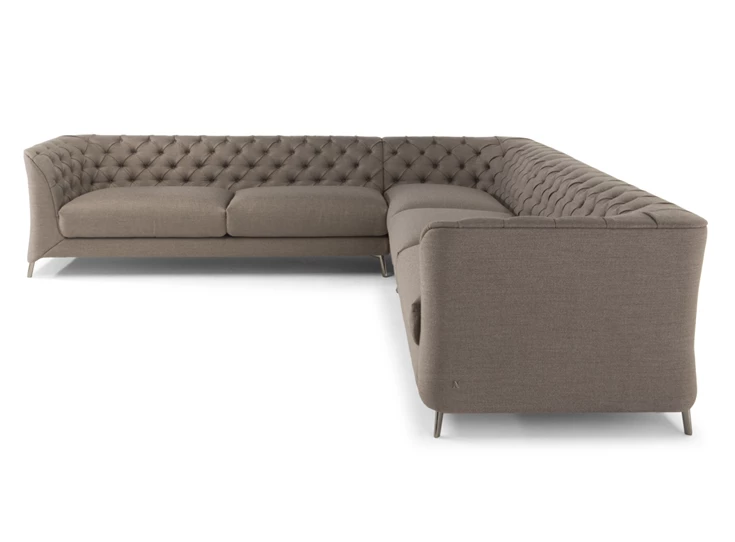 Korte zijde Hoeksalon La Scala 3000 stof grijs Natuzzi Italia