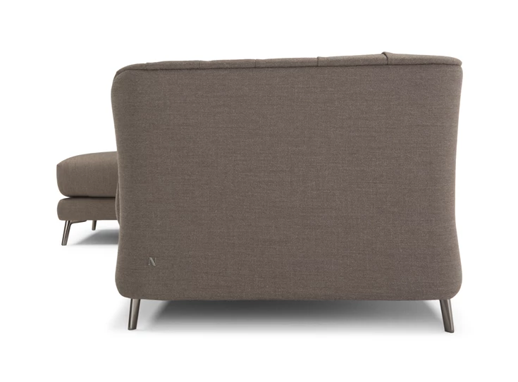 Zijde Zetel met longchair La Scala 3000 stof grijs Natuzzi Italia