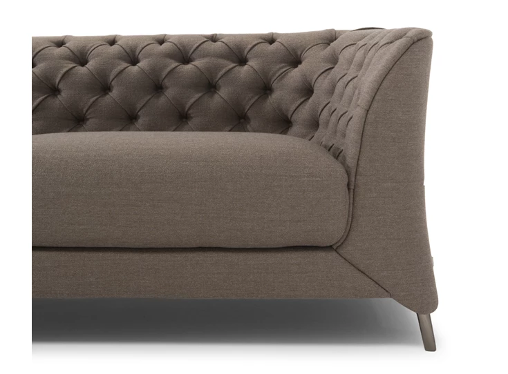 Armleuning Zetel met longchair La Scala 3000 stof grijs Natuzzi Italia