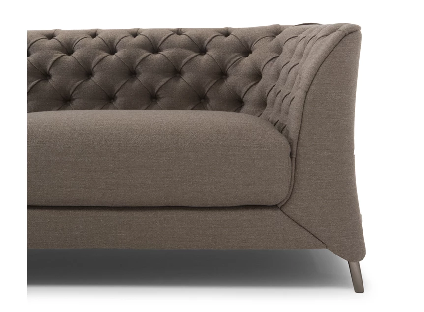 Armleuning Zetel met longchair La Scala 3000 stof grijs Natuzzi Italia