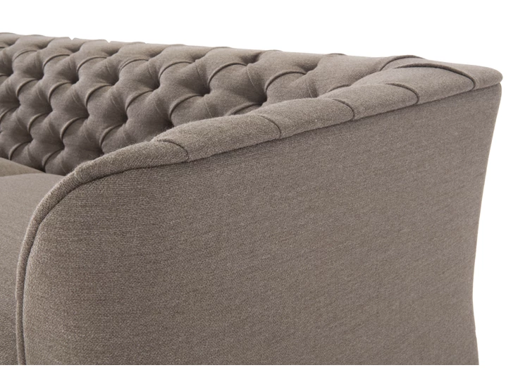 Detail Zetel met longchair La Scala 3000 stof grijs Natuzzi Italia