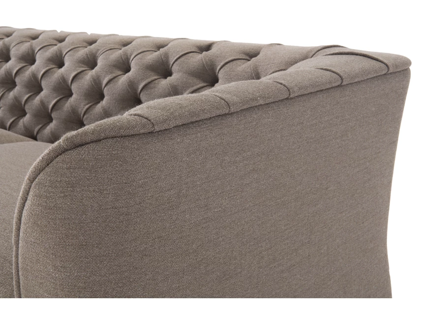 Detail Zetel met longchair La Scala 3000 stof grijs Natuzzi Italia