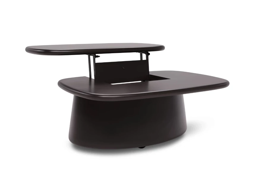 Open Salontafel Mindful Q083 matte lak chocolate Natuzzi Italia