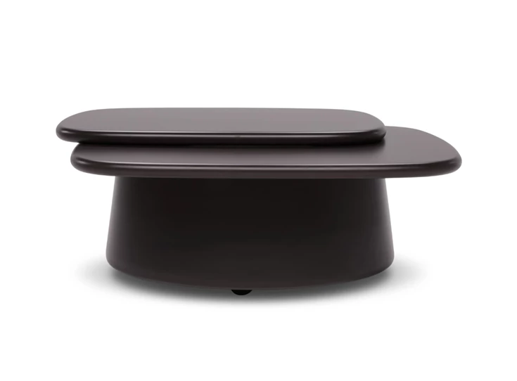 Front Salontafel Mindful Q083 matte lak chocolate Natuzzi Italia