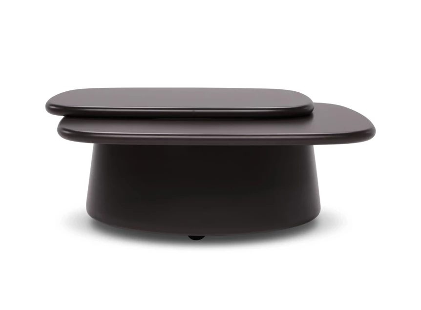 Front Salontafel Mindful Q083 matte lak chocolate Natuzzi Italia