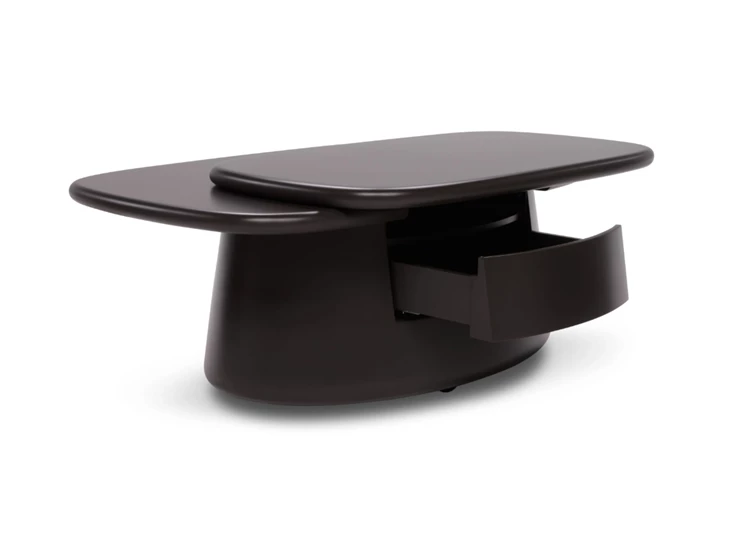 Lade open Salontafel Mindful Q083 matte lak chocolate Natuzzi Italia