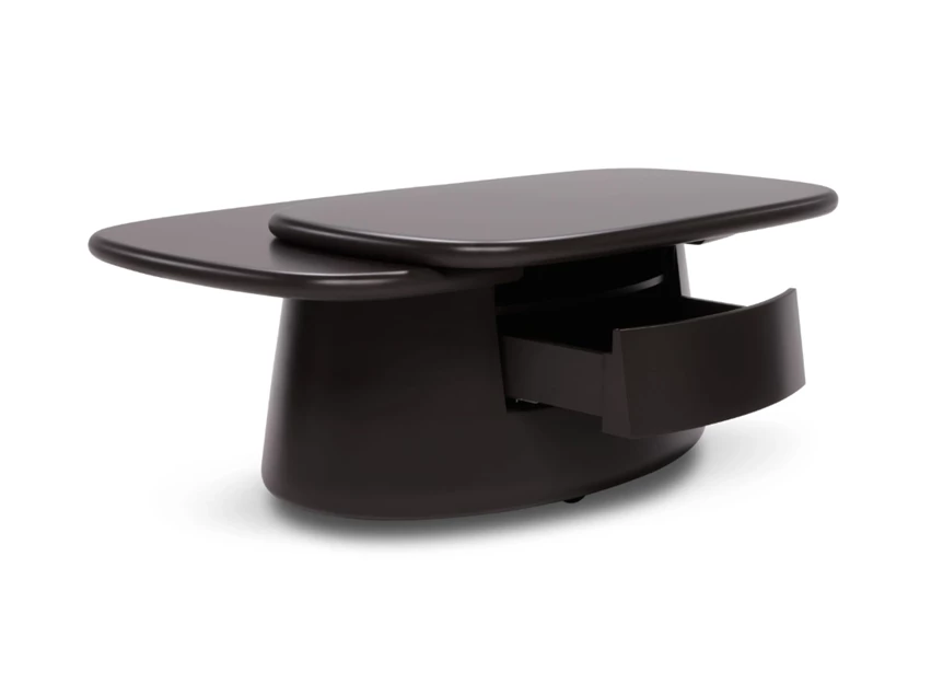 Lade open Salontafel Mindful Q083 matte lak chocolate Natuzzi Italia