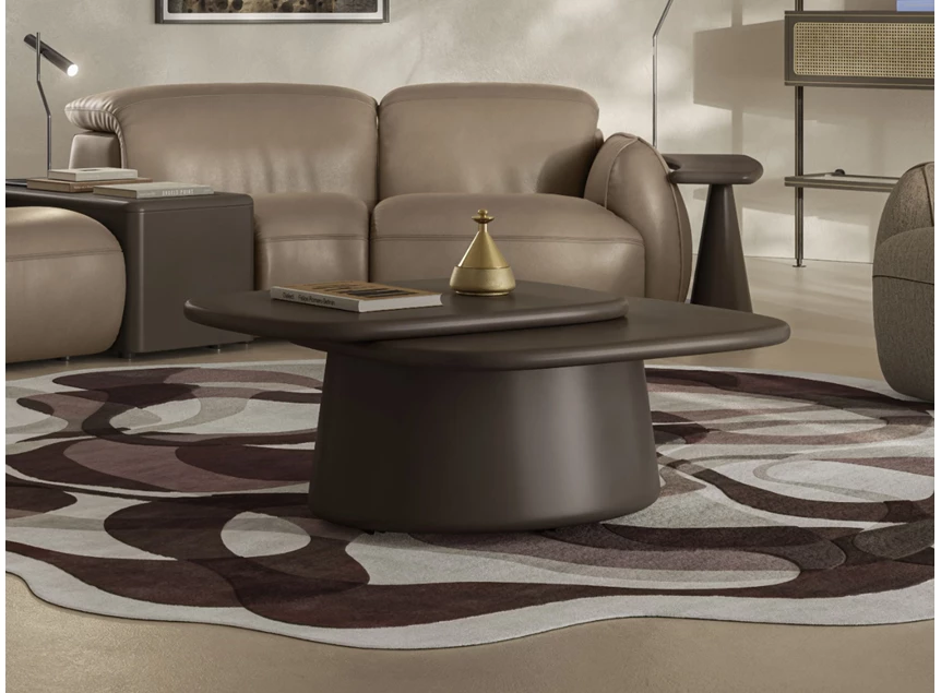 Sfeerfoto Salontafel Mindful Q083 matte lak chocolate Natuzzi Italia